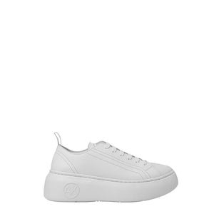 Armani Exchange White Leather Platform Sneakers