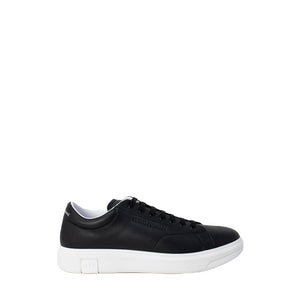 Armani Exchange Black Leather Low Top Sneakers