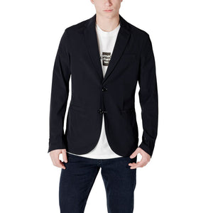 Armani Exchange Black Cotton Blazer