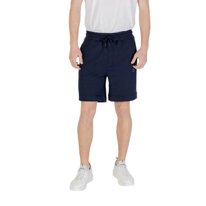 Hugo Boss Blue Cotton Bermuda Shorts