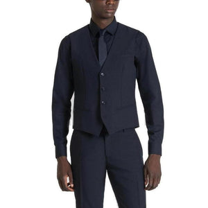 Antony Morato Blue Polyester Waistcoat