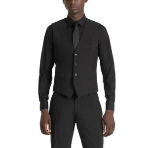 Antony Morato Black Polyester Waistcoat