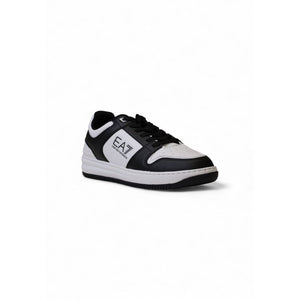 EA7 Emporio Armani Black And White Polyester Athletic Sneakers