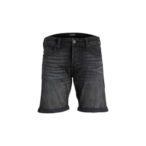 Jack Jones Black Cotton Bermuda Shorts