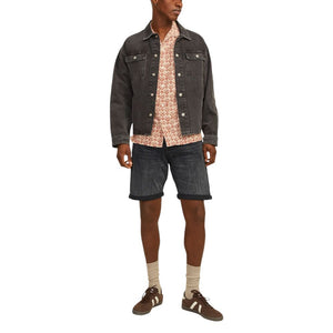 Jack Jones Black Cotton Bermuda Shorts