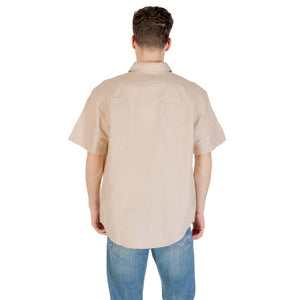 Calvin Klein Jeans Beige Linen Shortsleeve Shirt
