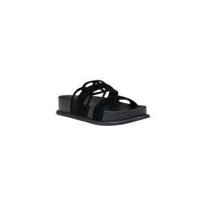 Liu Jo Black Leather Flat Sandals