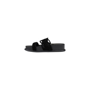 Liu Jo Black Leather Flat Sandals