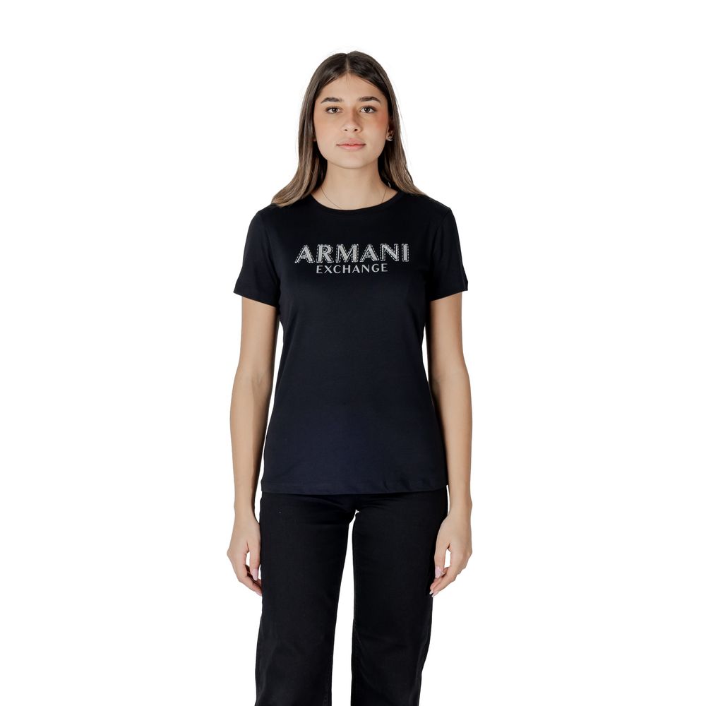 Armani Exchange Black Cotton Long Sleeve T-Shirt