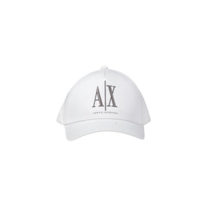 Armani Exchange White Cotton Cap (Baseball Hat)