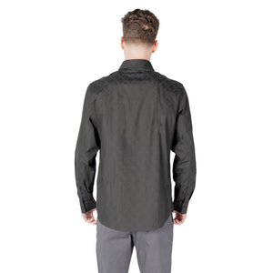 Armani Exchange Black Cotton Dress Shirt