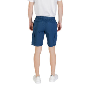 Hugo Boss Blue Cotton Bermuda Shorts
