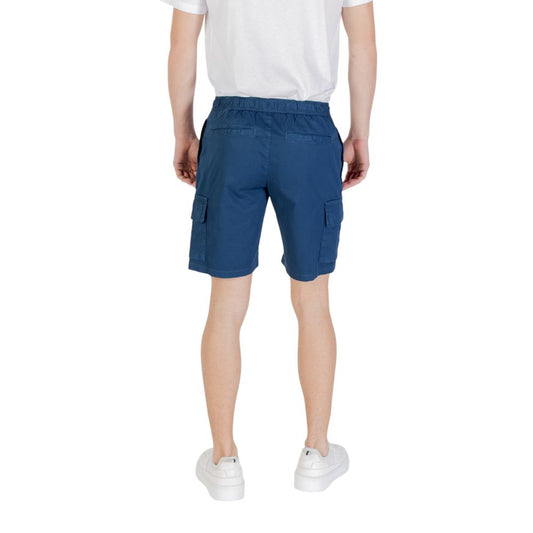 Hugo Boss Blue Cotton Bermuda Shorts