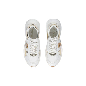 PINKO White Leather Chunky Sneakers