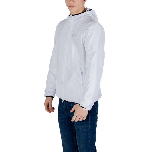 EA7 Emporio Armani White Polyester Shell Jacket