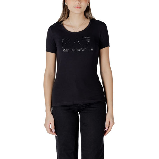 EA7 Emporio Armani Black Cotton Sportswear