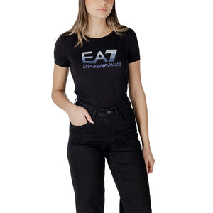 EA7 Emporio Armani Black Cotton Sportswear