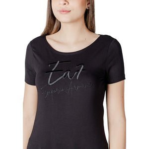 EA7 Emporio Armani Black Cotton T-Shirt