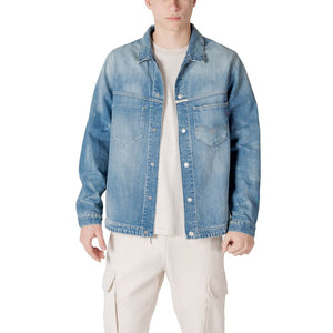 Replay Light Blue Cotton Denim Jacket