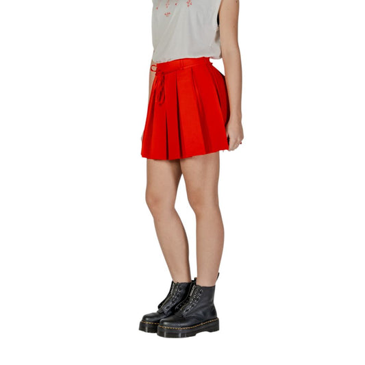 Only Red Recycled Polyester Mini Skirt