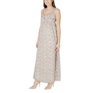 Only Beige Recycled Polyester Long Dress