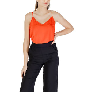 Vero Moda Red Viscose Tank Tops