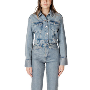 Only Light Blue Organic Cotton Jackets & Coat