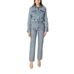 Only Light Blue Organic Cotton Jackets & Coat