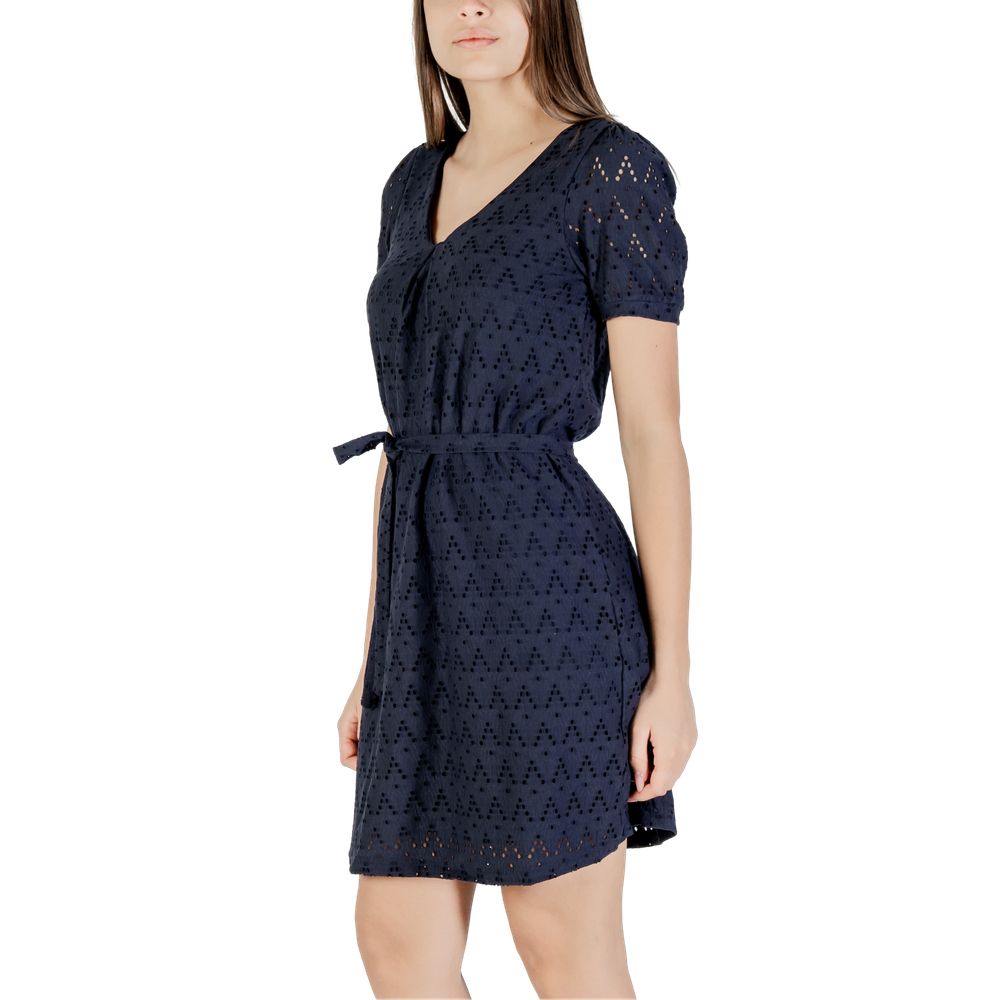 Vila Clothes Blue Recycled Polyester Short Dress