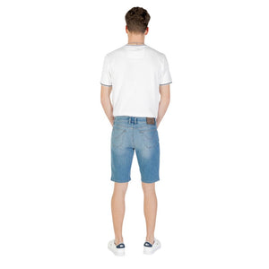 Jeckerson Light Blue Cotton Bermuda Shorts