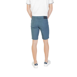 Jeckerson Blue Cotton Bermuda Shorts