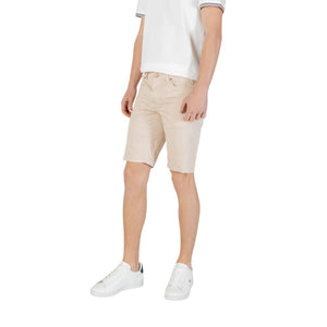 Jeckerson Beige Cotton Bermuda Shorts