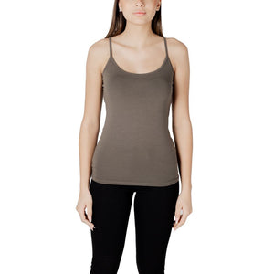 Morgan De Toi Green Cotton Tank Tops