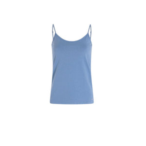 Morgan De Toi Blue Cotton Tank Tops