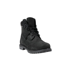 Timberland Black Leather Lace-Up Boots