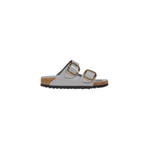 Birkenstock Gray Leather Slippers