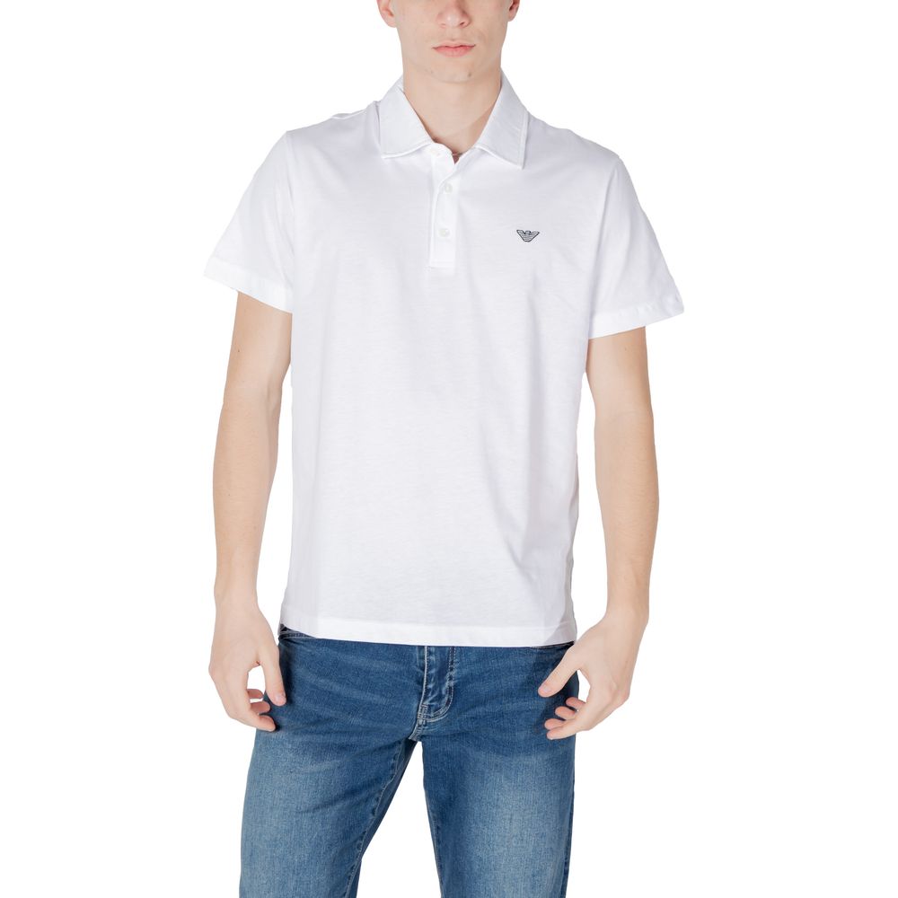 Emporio Armani Underwear White Cotton Polo Shirt