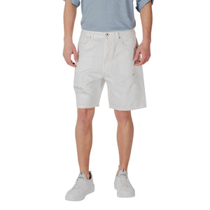Gianni Lupo White Cotton Bermuda Shorts