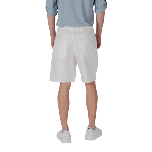 Gianni Lupo White Cotton Bermuda Shorts