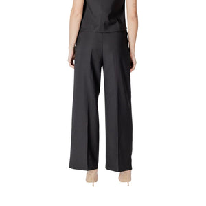 ICHI Black Polyester Pant