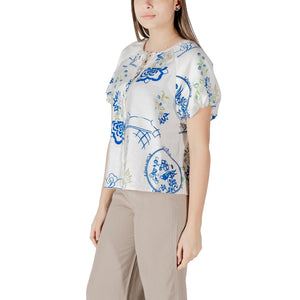ICHI White Viscose Shortsleeve