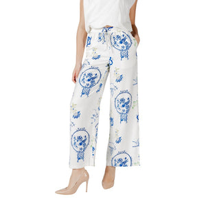 ICHI White Viscose Pant