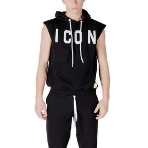Icon Black Cotton Hoodie