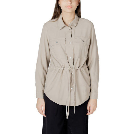 Only Beige Viscose Blouse