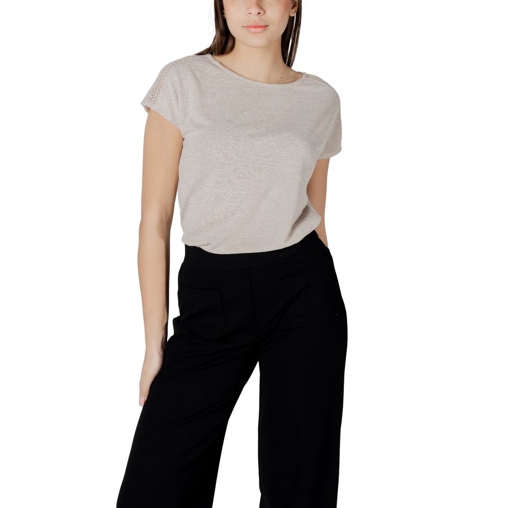 Street One Beige Polyester T-Shirt