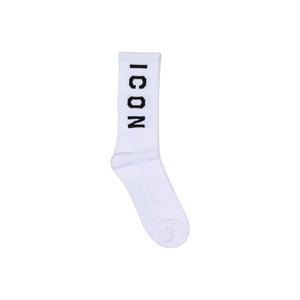 Icon White Cotton Socks