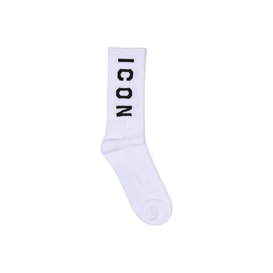 Icon White Cotton Socks