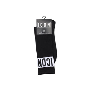 Icon Black Cotton Socks
