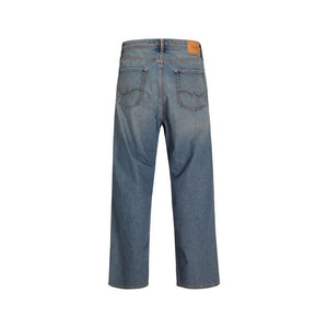 Jack Jones Blue Cotton Relaxed Fit Jeans