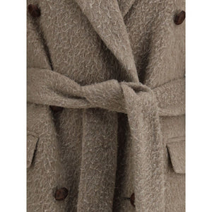 Golden Goose Beige Fleece Wool Coat
